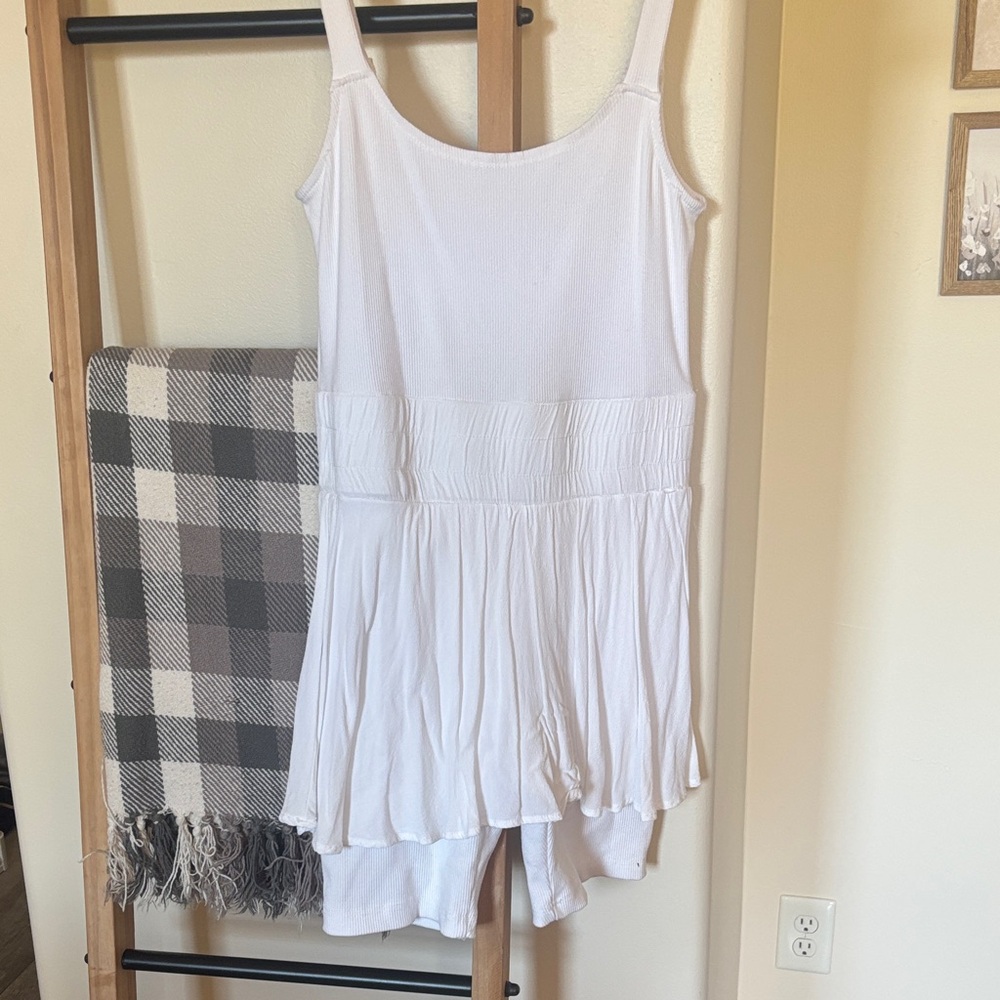 Movement by Free People Way Home Skortsie in Crisp White